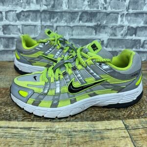 Nike P-6000 x Naked Volt Black Metallic Silver Running Shoes CI7698-700 Womens 7